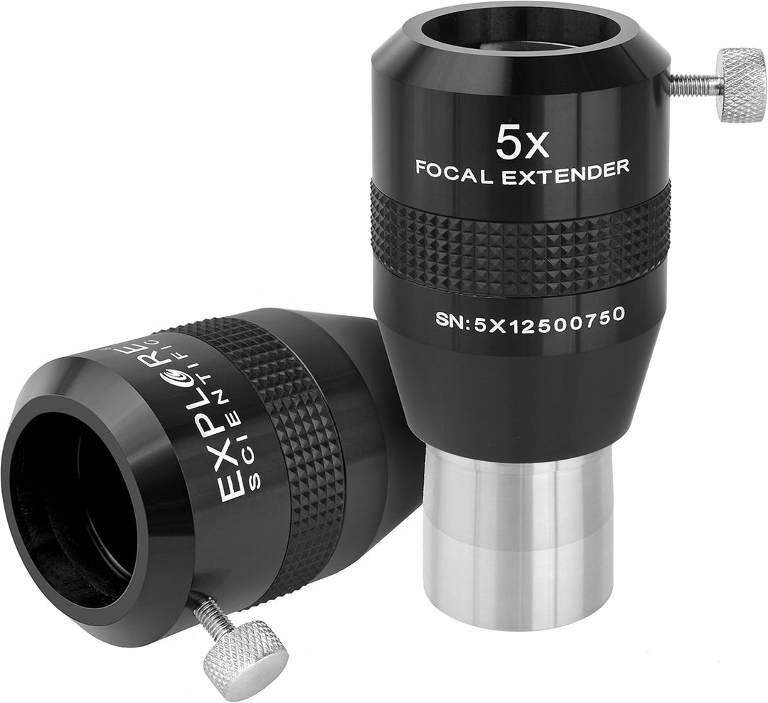 Explore Scientific Fokal Extender 5x 31,7mm/1.25" Barlowlinse zur Erhöhung der Brennweite für Telesk