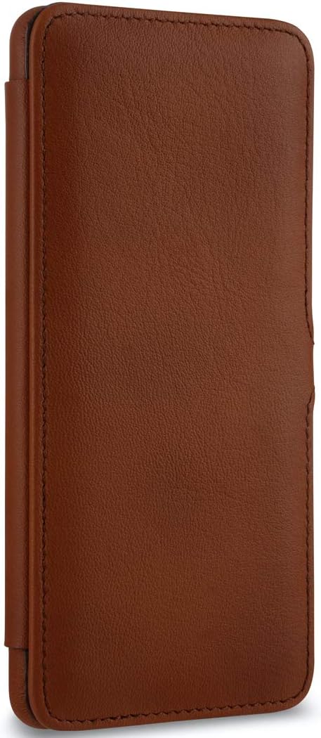 STILGUT Book Case entwickelt für Samsung Galaxy A71 Hülle aus Leder mit Clip-Verschluss, Lederhülle,