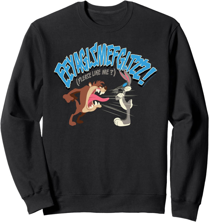 Looney Tunes Taz and Bugs Please Like Me Sweatshirt