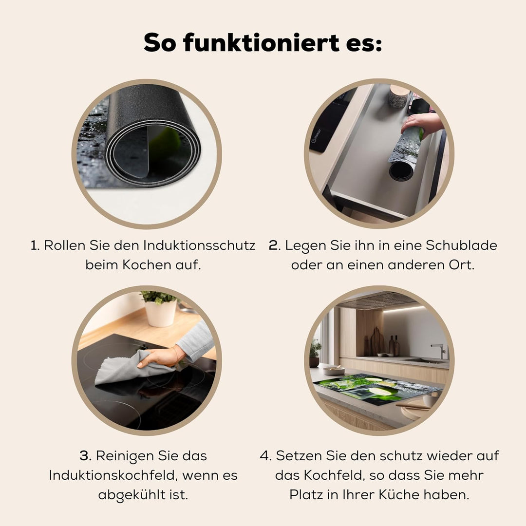 KitchenYeah© Herdabdeckplatte Einteilig Kochfeld Abdeckung Induktionskochfeld Ceranfeld Abdeckplatte