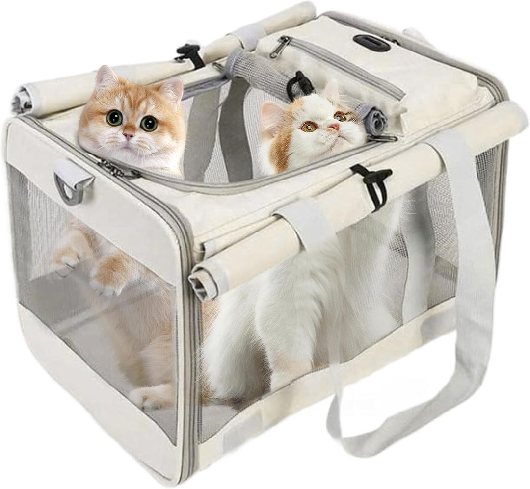 Leichte Welpenbox | Bequemer Katzenkäfig | Erweiterbare, Faltbare Hundebox, verstellbare Haustier-Tr