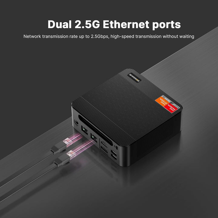 BOSGAME P4ultra Mini PC Ryzen 7 7730U (bis zu 4,5 GHz, 8C/16T) Mini-Computer, DDR4 16 GB RAM, 1 TB M