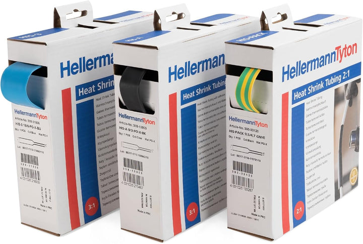 HellermannTyton - Schrumpfschlauch 2:1 Rolle 3,2/1,6 schwarz