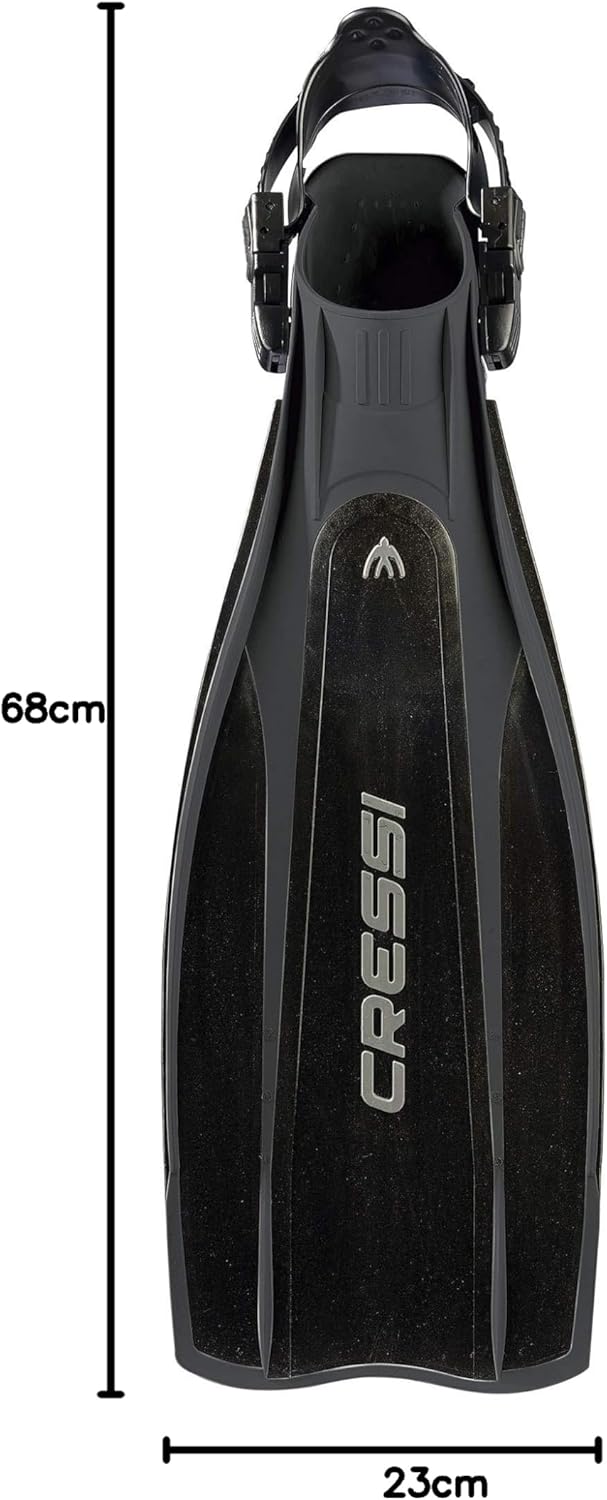 Cressi Pro Light Open Heel Tauchen Flossen L/XL (44/45) Schwarz/Schwarz, L/XL (44/45) Schwarz/Schwar