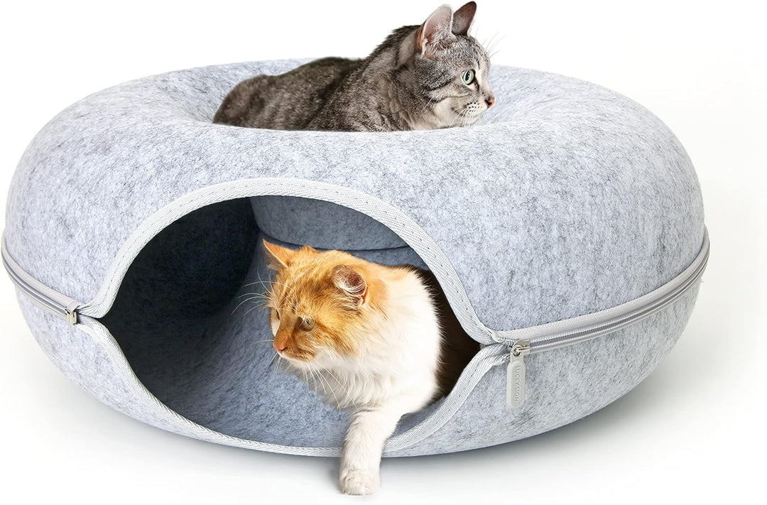 Lucky Sign - Katzenhöhle Katzentunnel aus Filz Katzenbett multifunktionalle Katzensofa gemütliches K