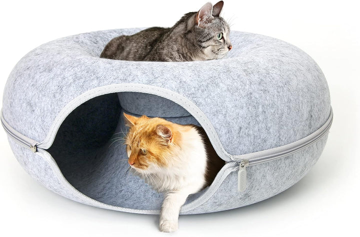 Lucky Sign - Katzenhöhle Katzentunnel aus Filz Katzenbett multifunktionalle Katzensofa gemütliches K