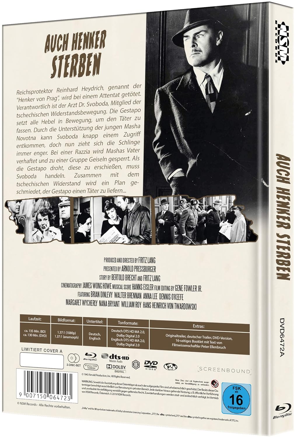 Auch Henker sterben [Blu-Ray+DVD] - uncut - auf 222 Stück limitiertes Mediabook Cover A, Blu-ray