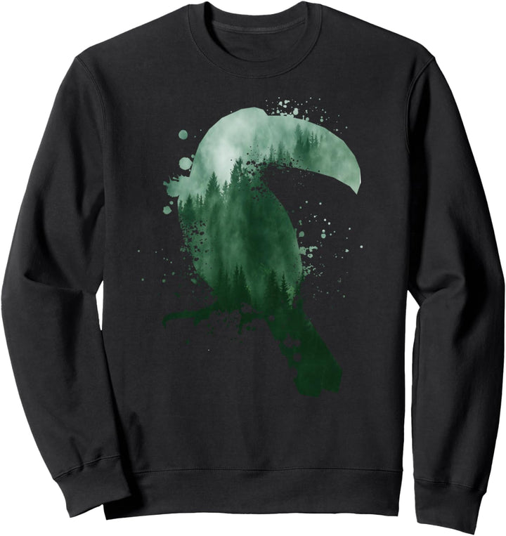 Vintage Tukan Silhouette | Tropische Vögel | Vogel Tukan Sweatshirt