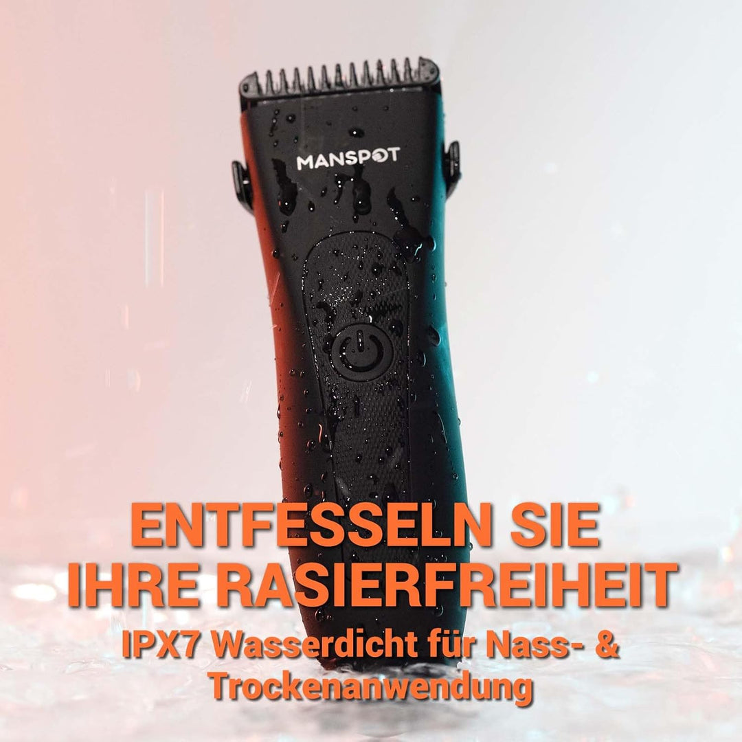 MANSPOT Intimrasierer Mann, Manscaped Körperrasierer Herren Wasserdicht, Rasierer Herren Intimbereic