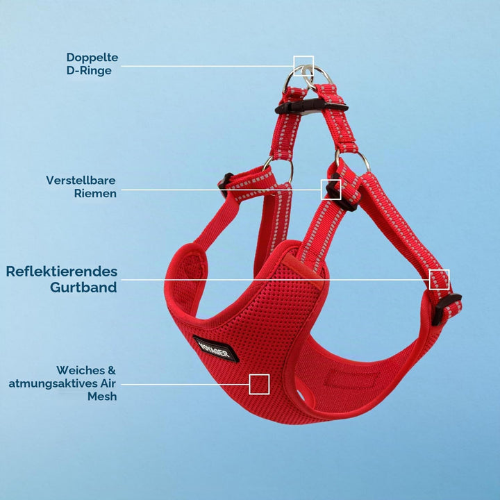 Voyager Verstellbares Hundegeschirr mit Reflektorstreifen by Best Pet Supplies - Strapazierfähige Ga