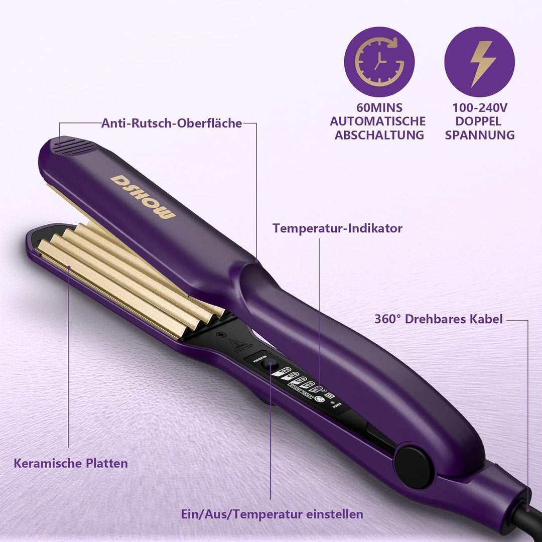 Kreppeisen für die Haare DSHOW Keramik Crimping iron for Hair Glätteisen Haarglätter Kreppeisen und