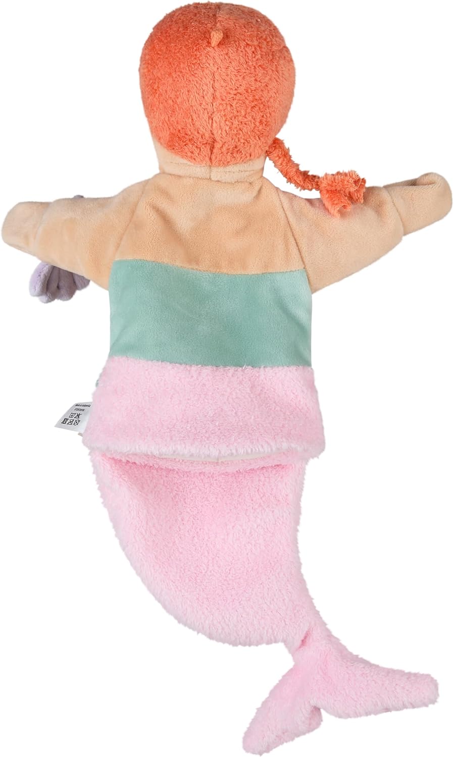 Sterntaler Handpuppe Meerjungfrau aus weichem Flausch, Kinder- und Babyspielzeug, Kopf wattiert mit