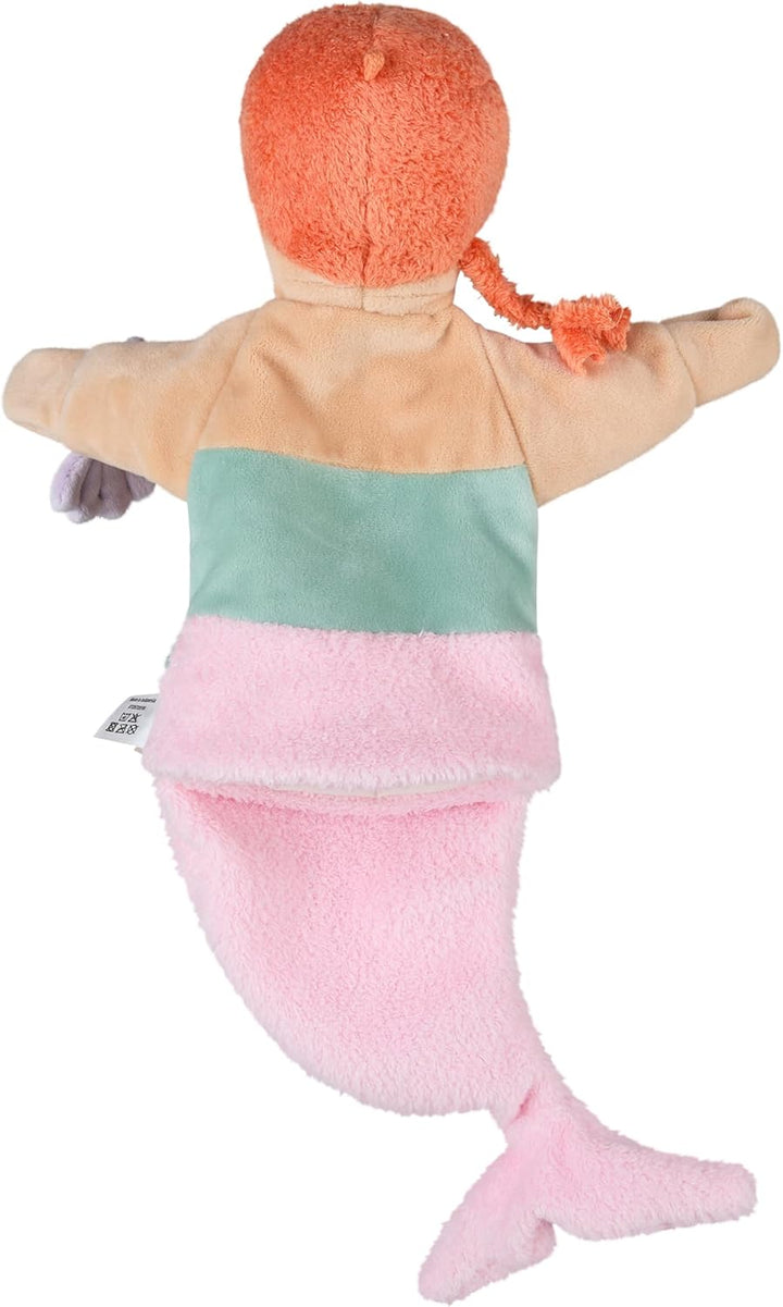 Sterntaler Handpuppe Meerjungfrau aus weichem Flausch, Kinder- und Babyspielzeug, Kopf wattiert mit