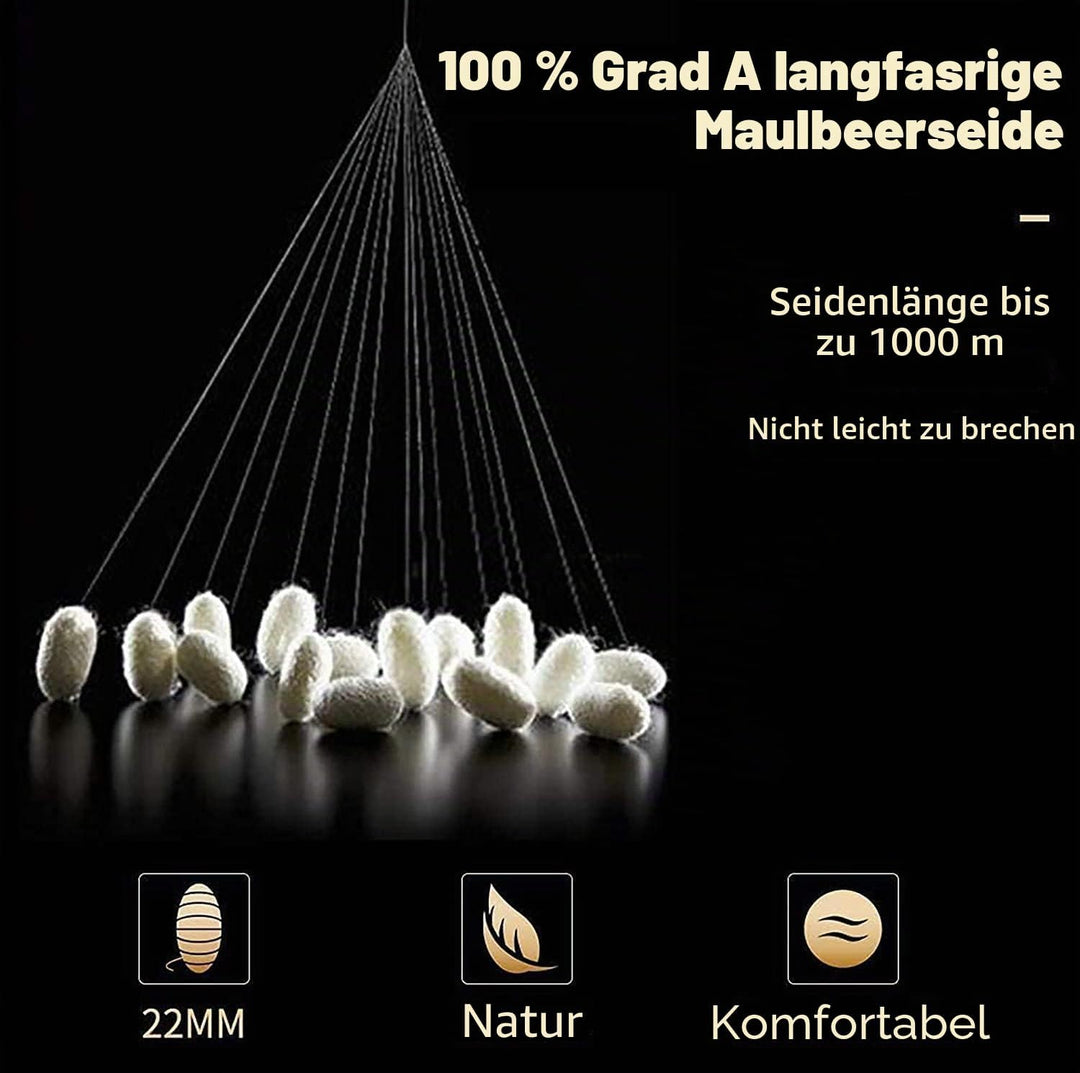 Kissenbezug aus Naturseide, hypoallergen, 22 Momme, 100% Seide, 600 Fäden, mit verdecktem Reissversc