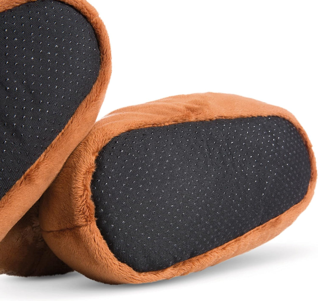 NICI 49227 REH Mala Magic Grösse 34-37 (M) braun-Nachhaltige warme Kuscheltier Hausschuhe für Jungen