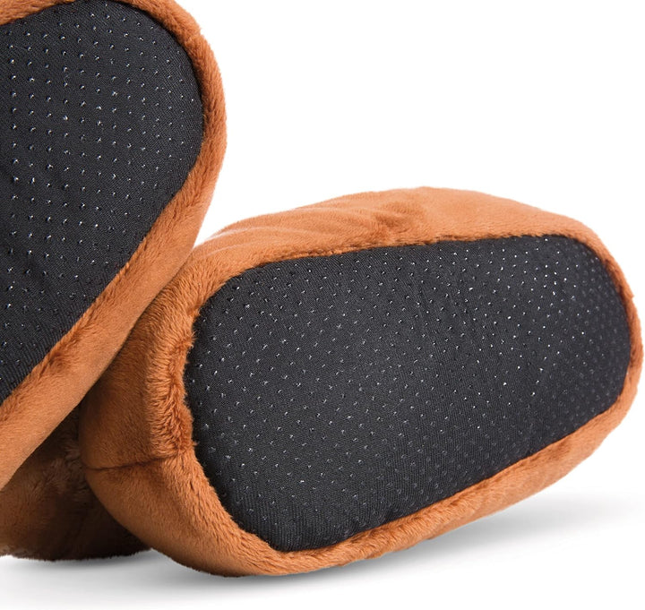 NICI 49227 REH Mala Magic Grösse 34-37 (M) braun-Nachhaltige warme Kuscheltier Hausschuhe für Jungen