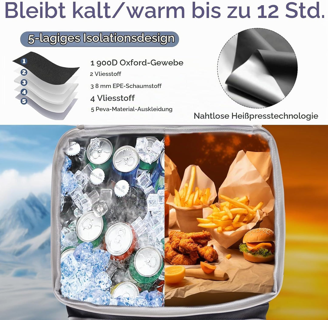 Kühltasche mit Rollen, 50L/ 75 Cans Kühltasche Gross Faltbar und Wasserdicht Kühler, Isoliertasche T