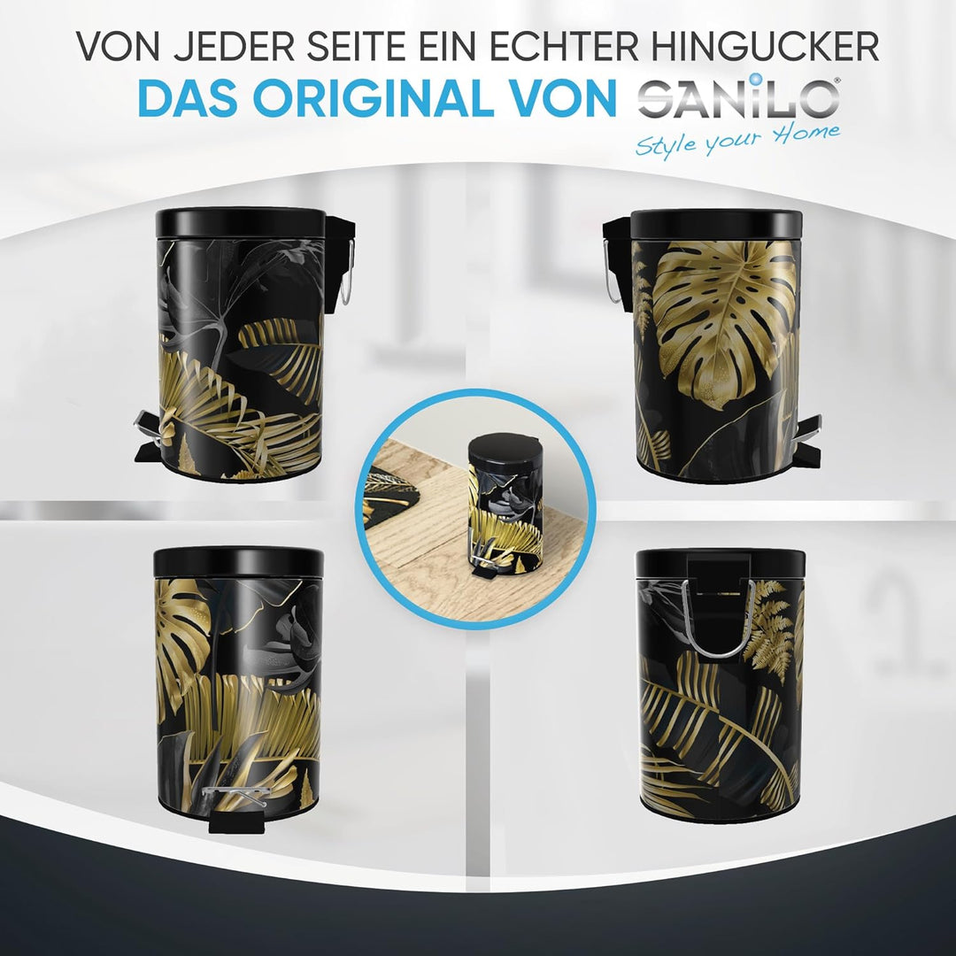 Sanilo Kosmetikeimer 3L mit Absenkautomatik, viele neue Bad Mülleimer zur Auswahl, Abfalleimer mit I