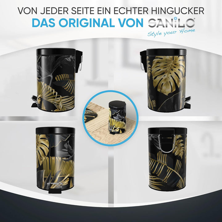 Sanilo Kosmetikeimer 3L mit Absenkautomatik, viele neue Bad Mülleimer zur Auswahl, Abfalleimer mit I
