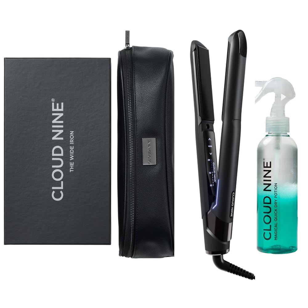 Cloud Nine The Original Iron Glätteisen Schwarz – Haarglätter mit 11 Temperatureinstellungen, Revive