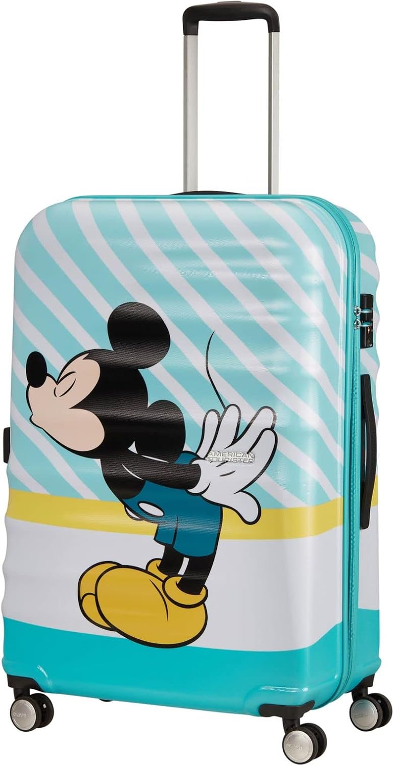 American Tourister Wavebreaker Disney - Spinner, Multicolour (Mickey Blue Kiss) L(77 cm - 96 L)