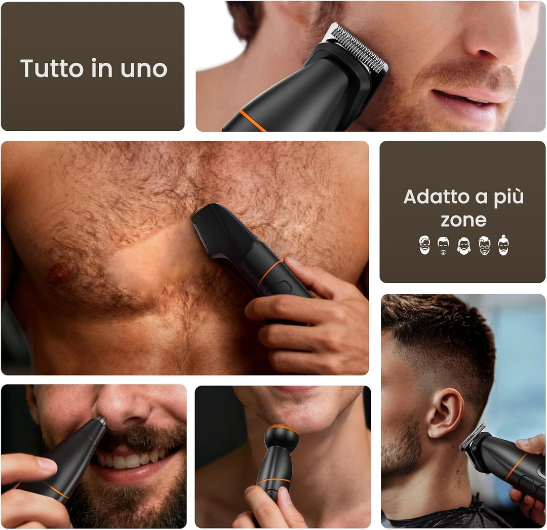 MAXGROOM 5 in 1 Elektrorasierer für Herren, sicherer Körperhaarentferner, tragbarer Rasierer, Intime