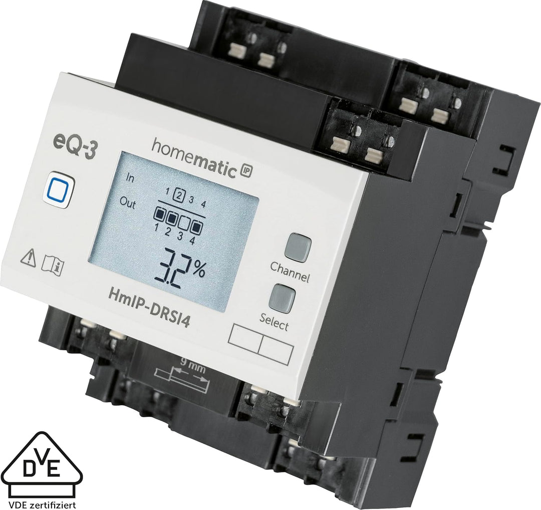 Homematic IP Smart Home Funk-Schaltaktor für Hutschienenmontage HmIP-DRSI4, 4-fach