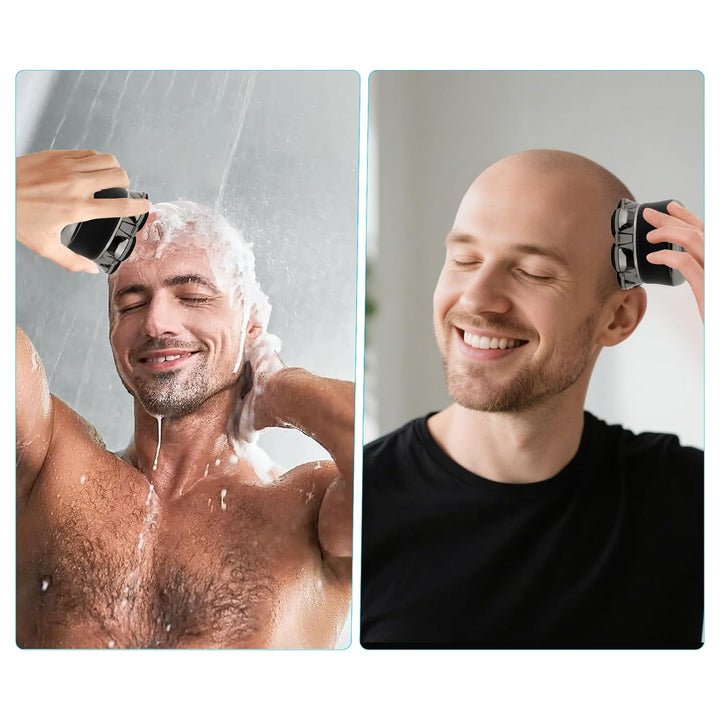 Carehabi Glatzen Rasierer Herren, Glatzenrasierer Elektrisch IPX6 Wasserdicht Magnetisch 7D Schweben