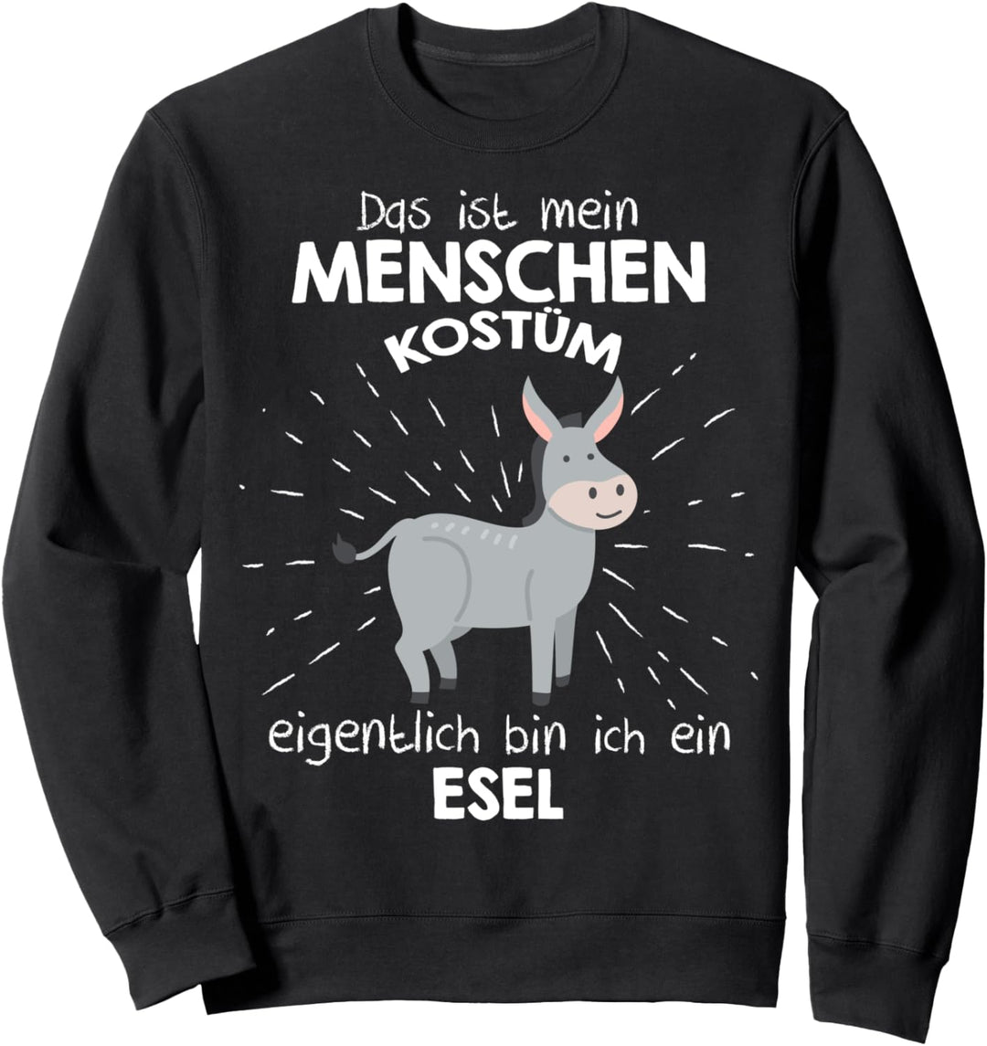 Mein Menschen Kostüm Bin ich ein Esel, Halloween Outfit Sweatshirt