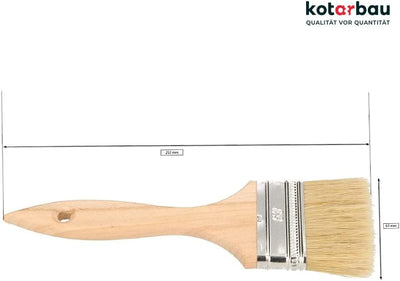 KOTARBAU® Farbpinsel Mit Holzgriff 63 mm 20 St. Alle Grössen Flachpinsel Beizen Lasur Farben Malerpi