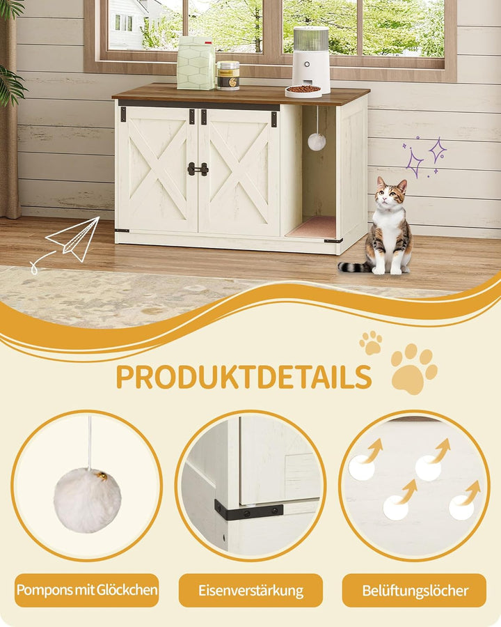 Hzuaneri Katzenschrank, Katzentoilette, Katzenklo Schrank, Versteckte Katzentoilette Kabinett Möbel