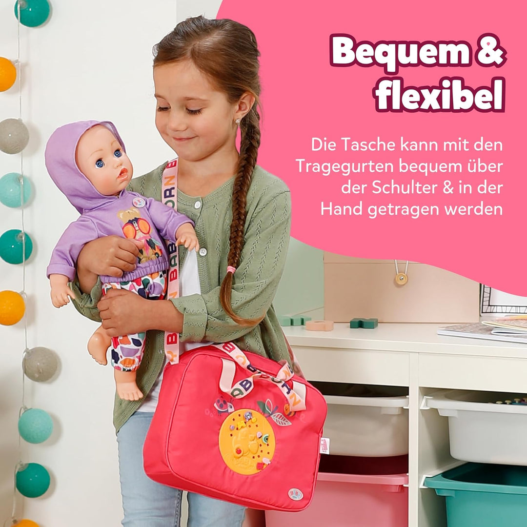 BABY born Wickeltasche für Puppen - Inkl. Windeln, Wickelunterlage, Aufbewahrungsbox &amp; Pins zum Verz