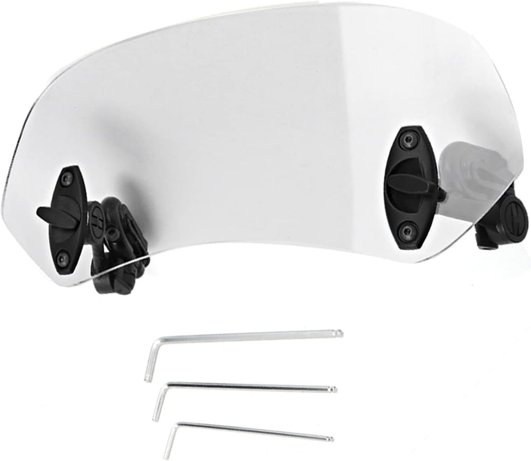 KIMISS Motorrad Windschutzscheibenverlängerung, Universal Motorcycle Adjustable Clip On Windschutzsc