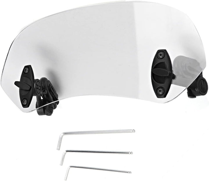 KIMISS Motorrad Windschutzscheibenverlängerung, Universal Motorcycle Adjustable Clip On Windschutzsc