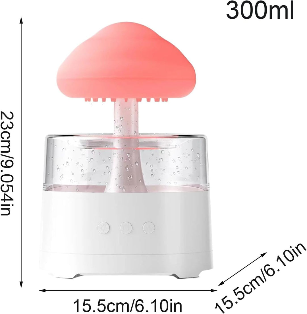LED Rain Cloud Diffuser, Relaxing Rain Sound Humidifier, Water Drip Lamp Humidifier, Cool Mist Rain