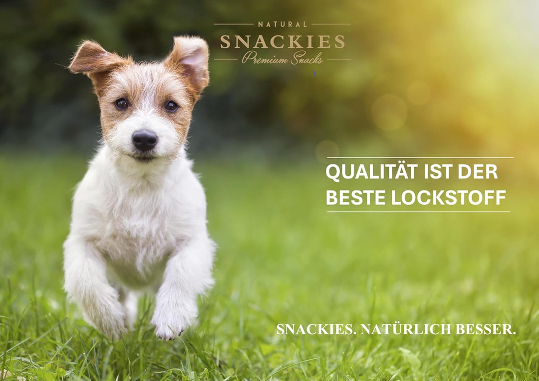 SNACKIES 16er-Pack (à 170g) Premium Snacks für Hunde, Herzhafte Wasserbüffelwürfel ohne Zusatz von G