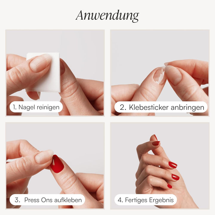 DOONAILS Soft Gel Press On Nails 30er Set Rosegold Cateye French Coffin Form Nägel zum Aufkleben in