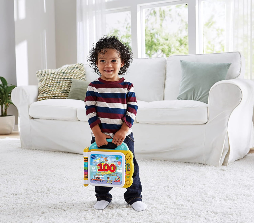 VTech Baby Mein 100-Wörter-Buch: Fahrzeuge und Fortbewegungsmittel – Interaktives Bilderbuch mit übe