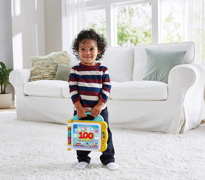 VTech Baby Mein 100-Wörter-Buch: Fahrzeuge und Fortbewegungsmittel – Interaktives Bilderbuch mit übe