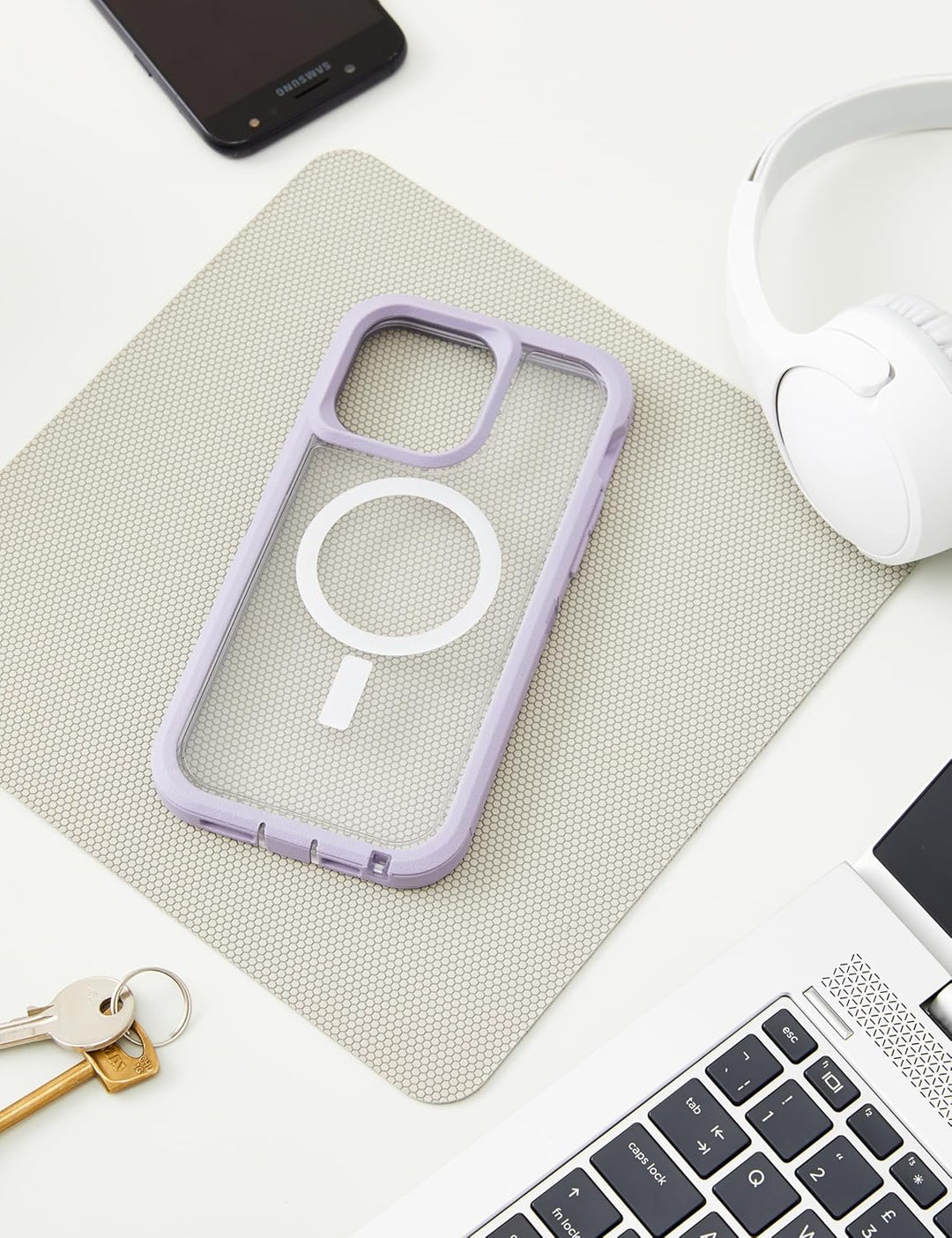 OtterBox Defender XT Clear Series für iPhone 14 Pro Max (nur für iPhone 14 Pro Max) – Lavendel Sky (