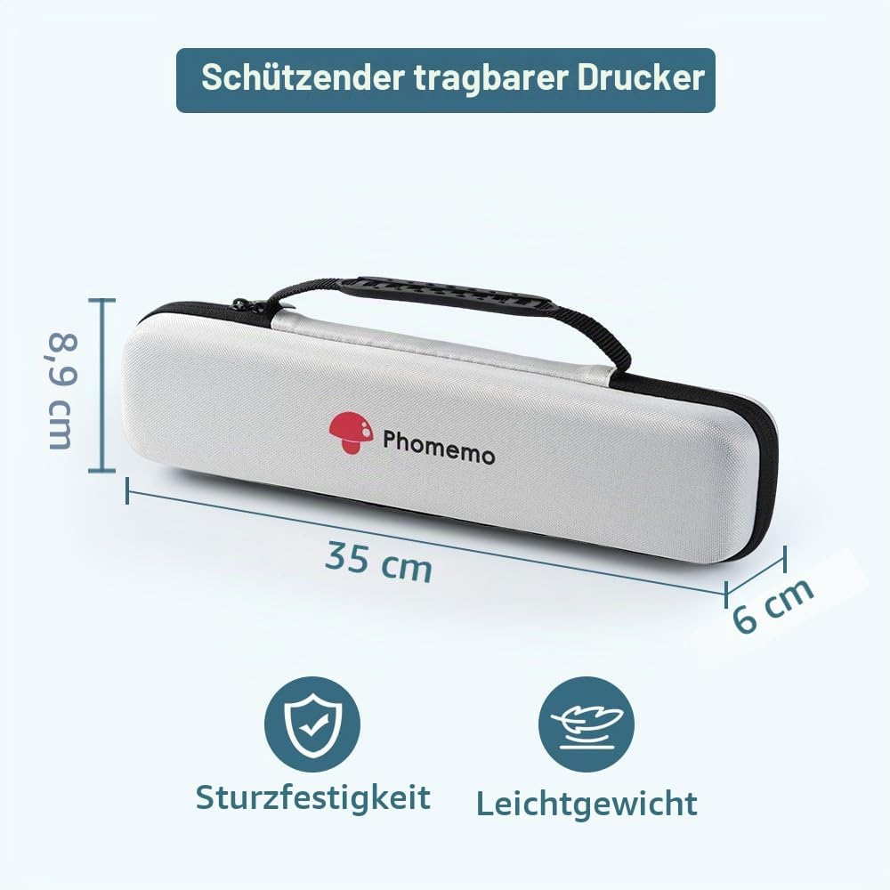 Phomemo M08F M08D A4 Drucker Tasche, Tragbare Tasche Kompatibel M08F, P831 Tragbarer Thermodrucker (