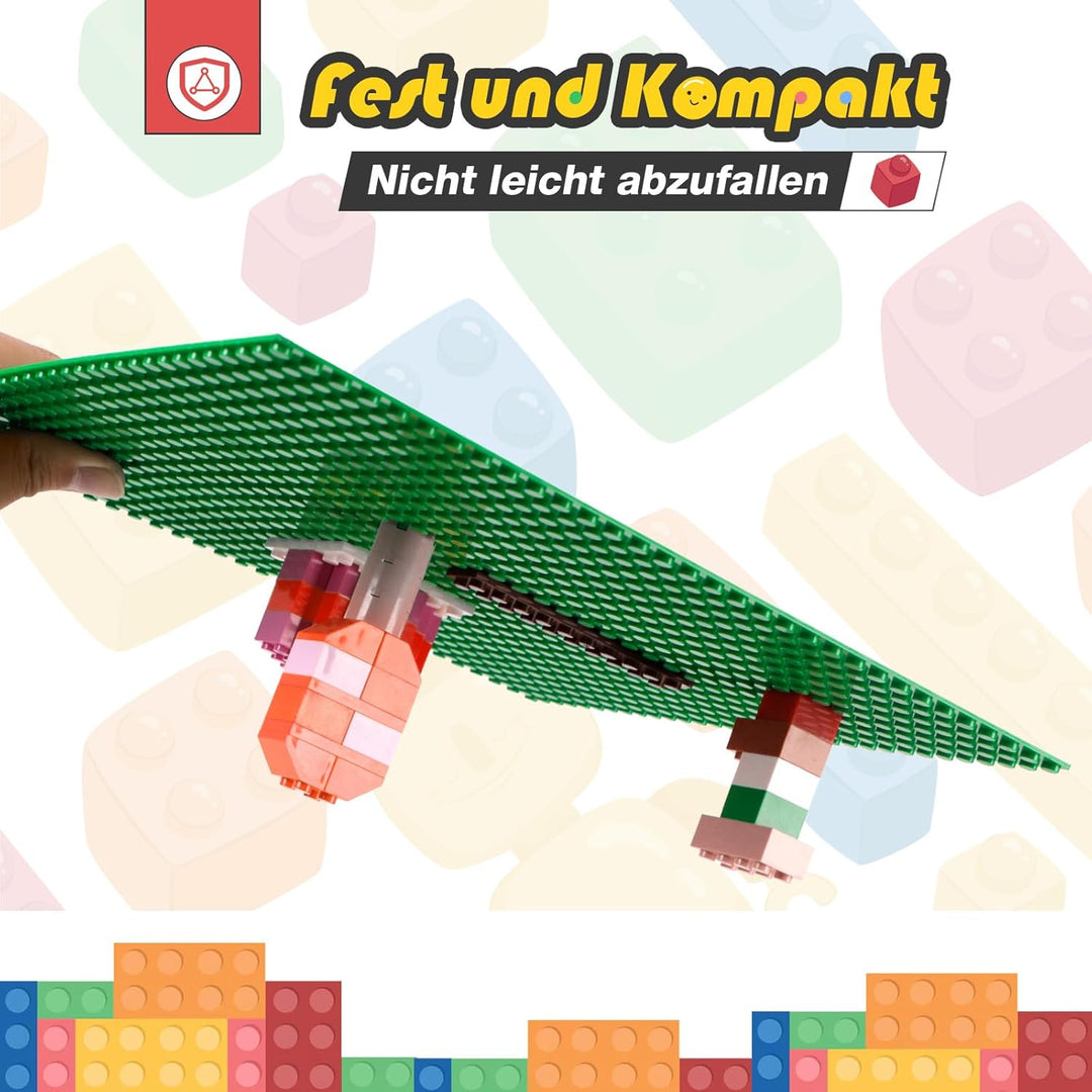 HUIZDQ 8 Stück Klassische Grundplatten für Bauklötze, 100% kompatibel mit Allen grossen Marken, mit