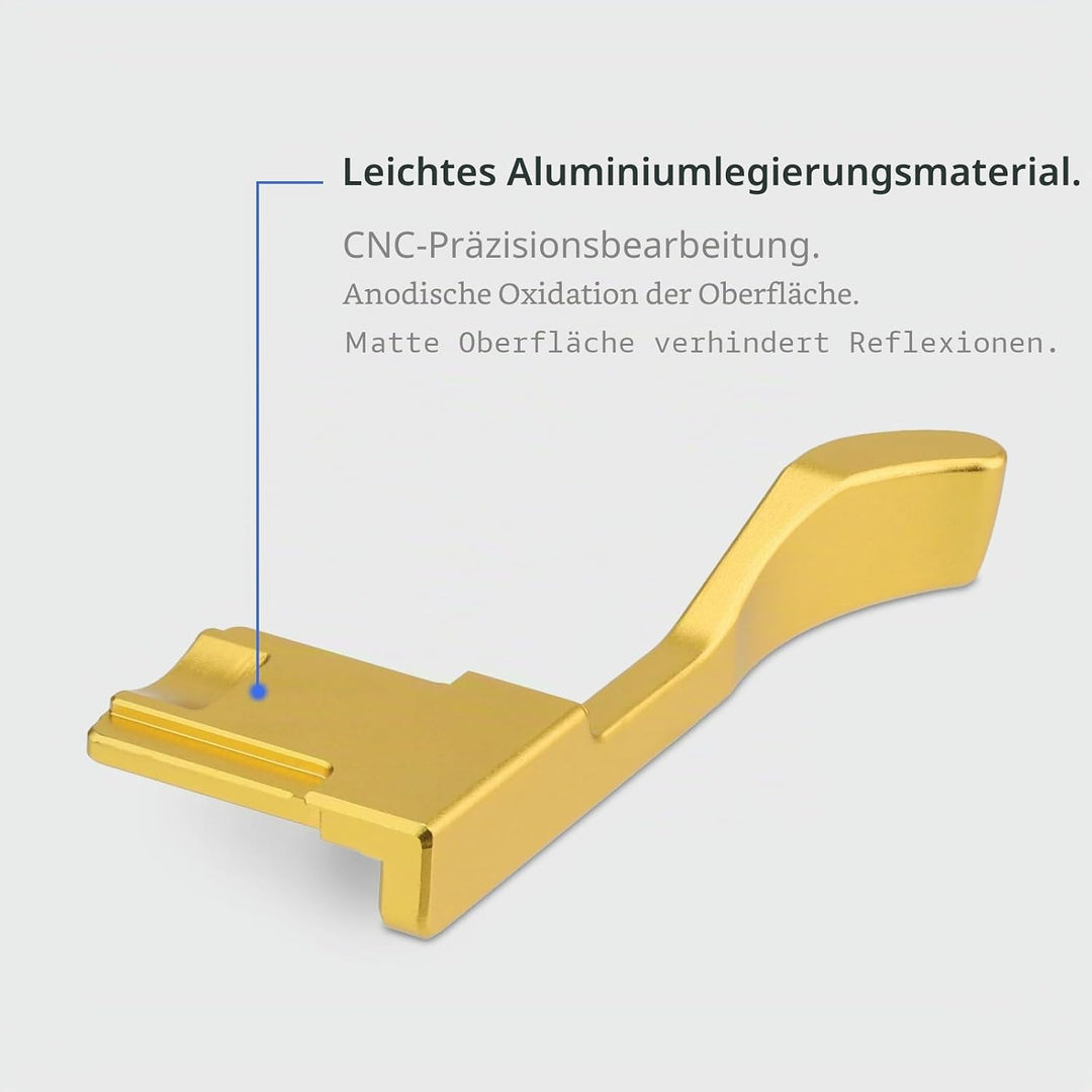Daumen-Up-Handgriff aus Metall für Fujifilm X100VI Fujinon X100V Kamera-Zubehör Haoge THB-XVG, goldf