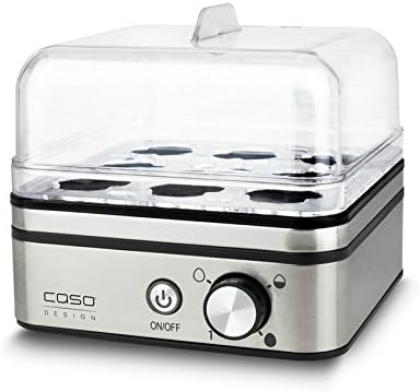 CASO E 9 - Design Eierkocher, elektronischer Eierkocher für bis zu 8 Eier, herausnehmbarer Eiträger,