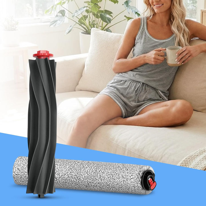 1 Rollbürste mit 2 Rollen Wischmopp Kit Ersatzteil für eufy Zubehör Kit für Omni S1 Pro, S1