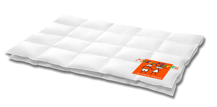 HANSKRUCHEN® Maxi und Moritz Daunen Kinderbettdecke 135x100 cm - Sommer / Übergang - Made in Germany