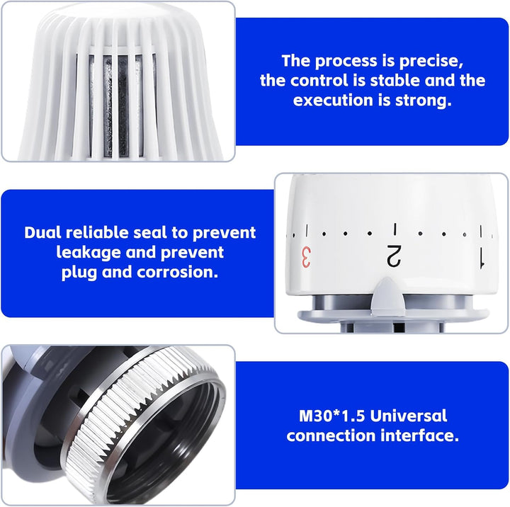 8 Stück Thermostatkopf Heizkörperventil, Thermostatkopf Kühlerthermostat, Smart Kühlerventil Ersatzk