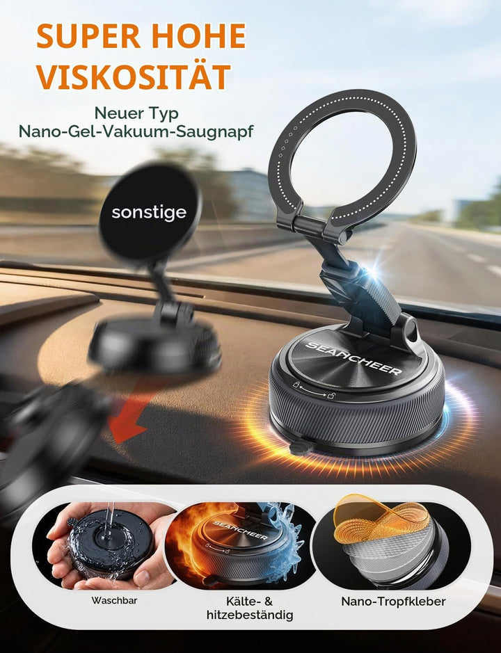 SEANCHEER S-68 Abnehmbare 2-in-1 Handyhalterung Auto für MagSafe