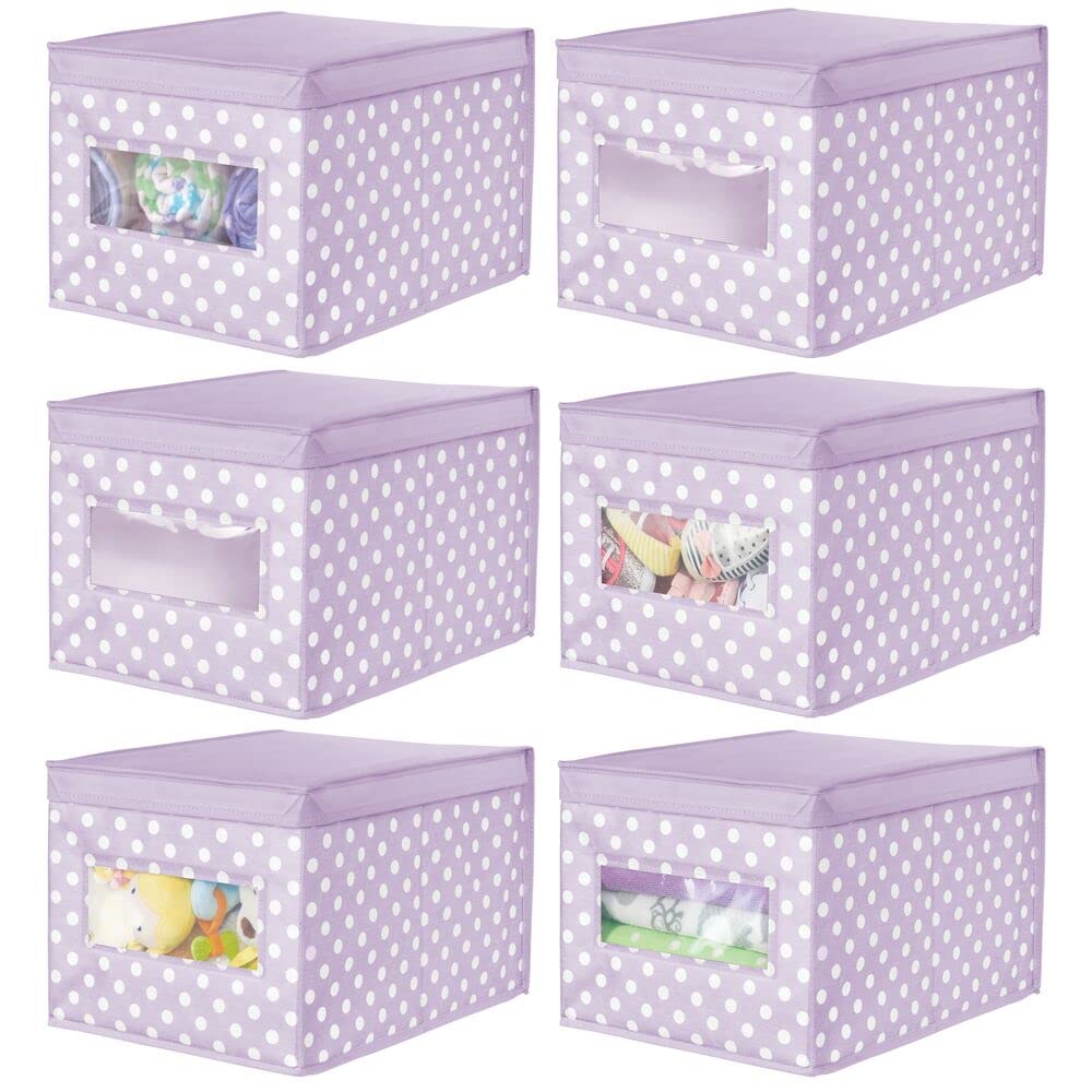 mDesign 6er-Set Aufbewahrungsbox aus Stoff – stapelbare Stoffbox zur Ablage von Kleidung oder Schuhe