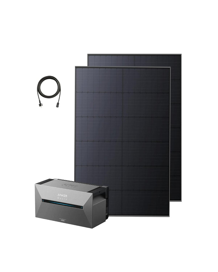 Anker SOLIX Balkonkraftwerk mit Speicher (890W | 1600Wh), Solarbank 2 E1600 Pro (1600Wh), 2× RS40T B
